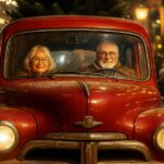 een vintage auto kerstborrel photobooth thema